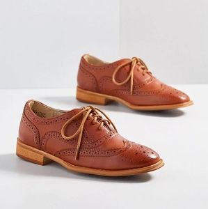 NEW Wanted Tan Modcloth Oxford Flats